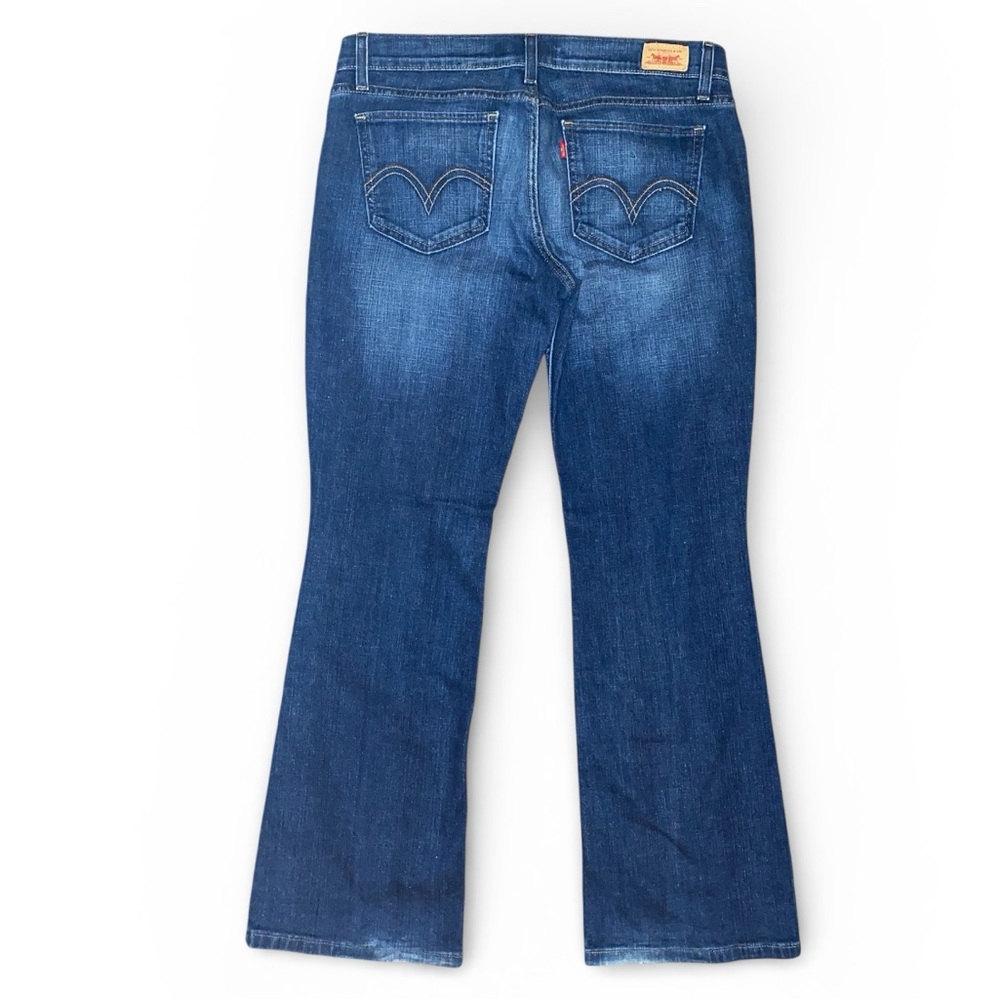 LEVIS “Too Superlow” 524 Bootcut Denim Jeans Dark Blue Low Rise Jeans Size 13 Jr - Picture 2 of 6